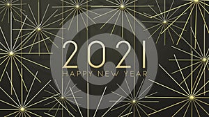 Animated `2021 Happy New Year` text