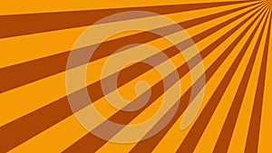 Animated abstract orange comic radial ray background