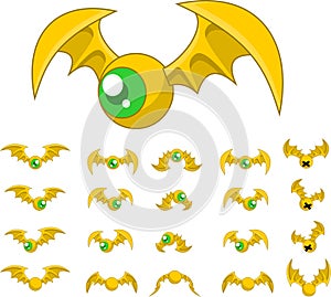 Animated Bat Monster Character Sprites