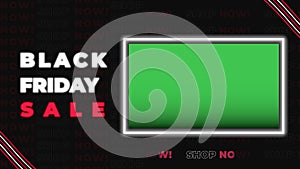 Animated Black Friday Sale Background With Green Screen Display