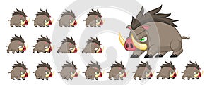 Animated Boar Character Sprites