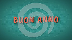 Animated bouncing letters `Buon Anno`