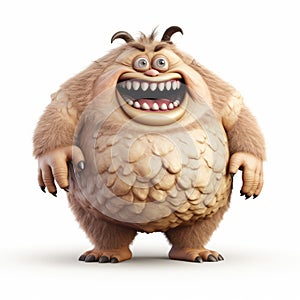 Captivating 3d Cartoon Character With Attention To Texture And Detail photo