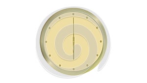 Animated clock counting