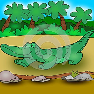 Animated crocodile