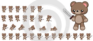 Animated Cute Bear Character Sprites photo