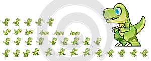 Animated Dino Game Character Sprite photo