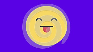 Animated emoji expressing ridicule by sticking out the tongue