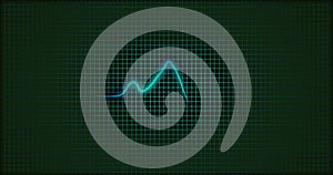 Animated Heartbeat rate sine wave medical concept .Heartbeat rate sine wave with grid line.