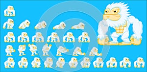 Animated Ice Yeti Character Sprites