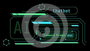 Animated infographics on the theme of AI and Chatbot prompting.