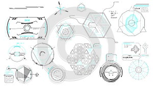 Animated interface elements in sci-fi style on the alpha channel.