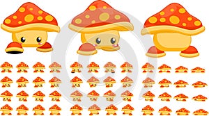 Animated Mushroom Character Sprites