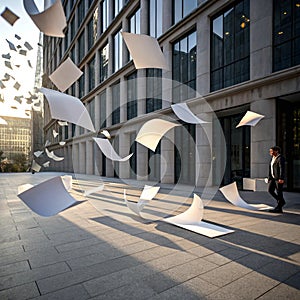 Animated paper shape background, loopable element, 3D animation, 4K