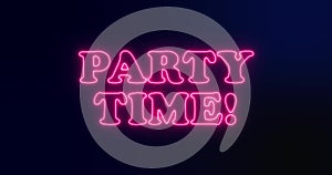 Animated party time invitation video