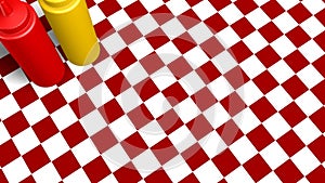 Animated picnic tablecloth