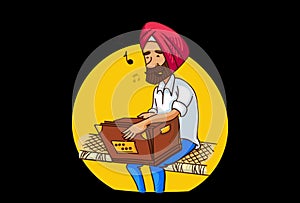 Animated Punjabi Man Illustration