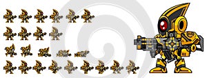 Animated Robot Character Sprites