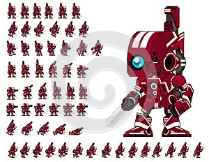 Animated Robot Character Sprites