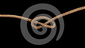 animated rope SIMPLE KNOT with alpha channel