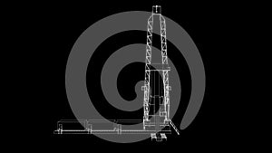Animated rotation of the Oil rig