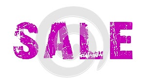 Animated SALE text with moving hand and finger.