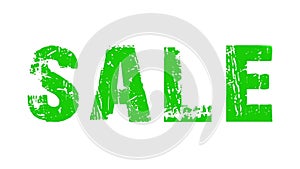 Animated SALE text with moving hand and finger.