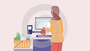 Animated self-service in store