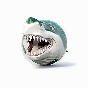 Animated Shark Volleyball Mascot