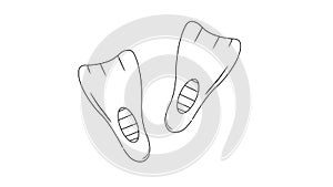 animated sketch of the diver\'s shoe icon