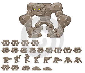 Animated Big Golem Character Sprites