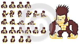 Animated Giant Ape Character Sprites