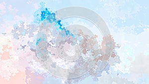 Animated stained background seamless loop video - watercolor effect sky blue, icy white and lihgt gray colorn