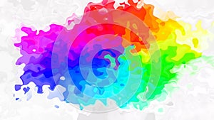Animated stained background seamless loop video - watercolor splotch effect - rainbow full color spectrum