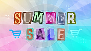 Animated Summer Sale Ransom Note paper cut