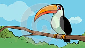 Animated Toucan Illustration: Bold And Colorful Animation Stills