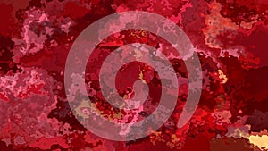 Animated twinkling stained background seamless loop video - watercolor splotch effect - pomegranate red color