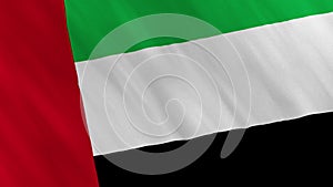 Animated United Arab Emirates Flag Waving in the Wind