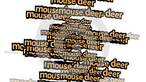 animated video scattered with the words MOUSE DEER on a white background