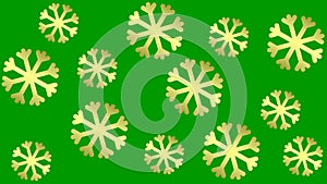 Animated white big snowflakes are spinning. Christmas motion background with snowfall. Concept of winter. Looped video.