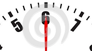 Animated white clock face or 12 hours timer