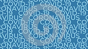 Animated words coronavirus COVID-19 loop animation
