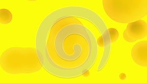 Animated yellow abstract fluid shapes