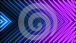 Animated zig zag neon light seamless loop modern motion graphics background