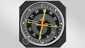 Animation of ADF navigation directional gyro indicator