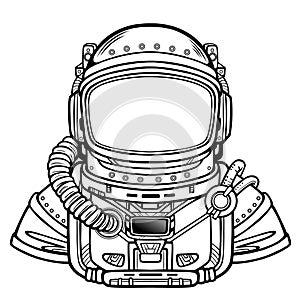 Animation Astronaut in a space suit. photo