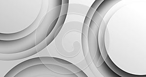 Animation of bevelled grey curves moving over white background