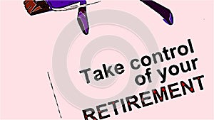 animation in comic style - take control of your retirement