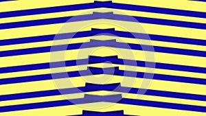 Animation consisting of intersected colored stripes.