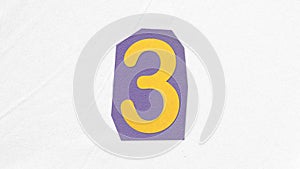 Animation countdown numbers ransom note